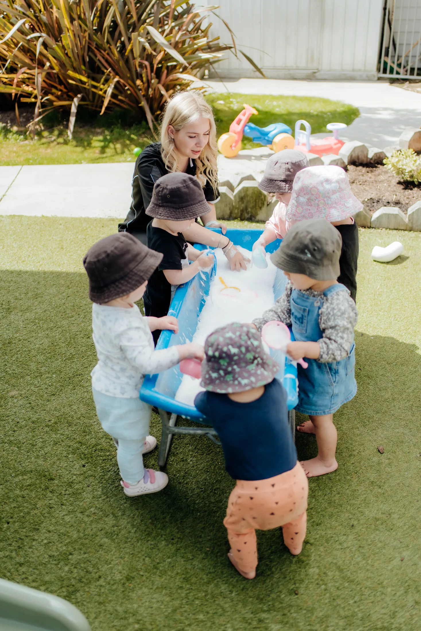 Mini Legends exploring outdoors together